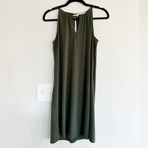 NWOT Michael Kors Keyhole Mini Dress in Olive Green